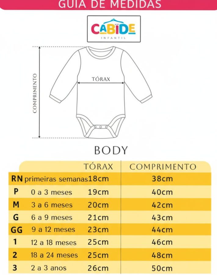 Tabela de Medidas