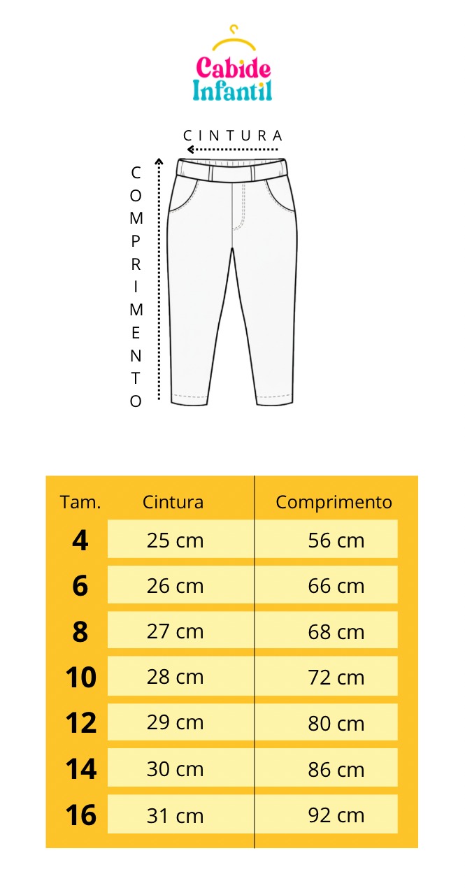 Tabela de Medidas