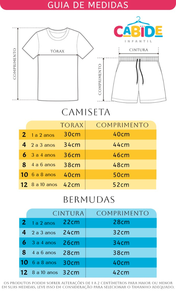 Tabela de Medidas