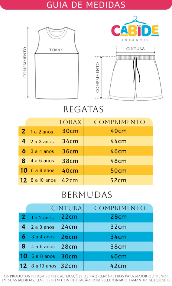 Tabela de Medidas